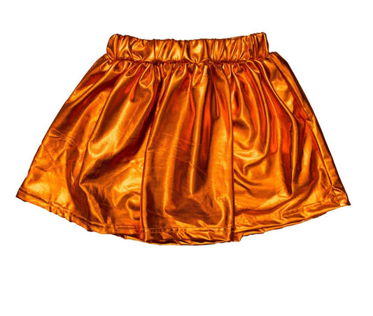 Orange Metallic Skort