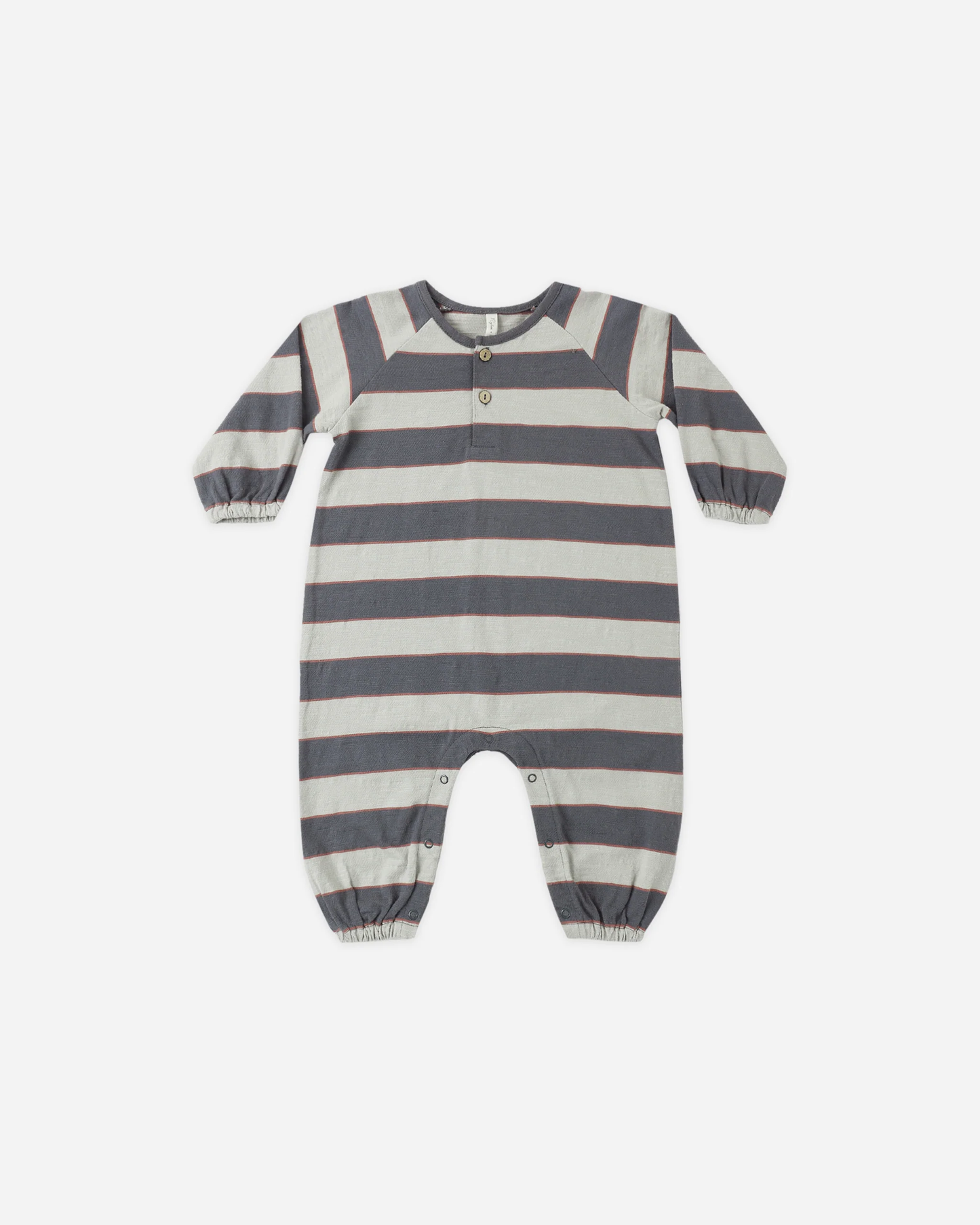 Henley Jumpsuit Sage Stripe