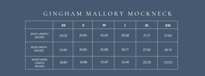 Mallory Gingham Illinois Mockneck - Navy