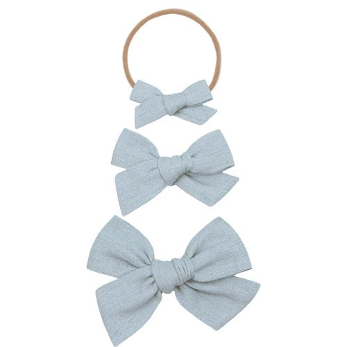 Classic Bow Headband - Dove