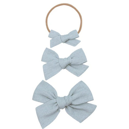 Classic Bow Headband - Dove