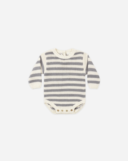 Rex Romper - Slate Stripe