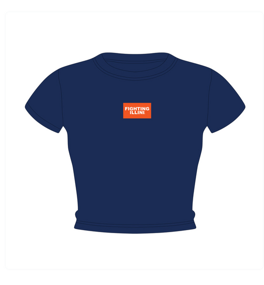Women's Fighting Illini Raegan Ribbed Baby Tee
