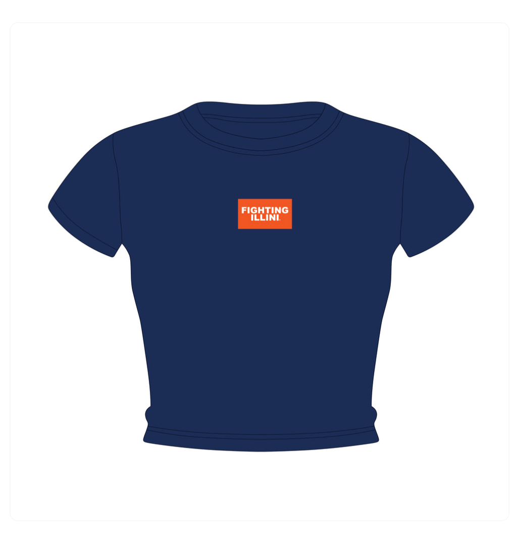 Youth's Fighting Illini Raegan Ribbed Baby Tee
