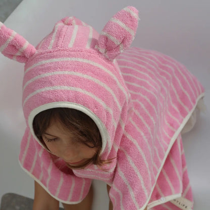 Kids Hooded Towel - Cotton Candy Stripe