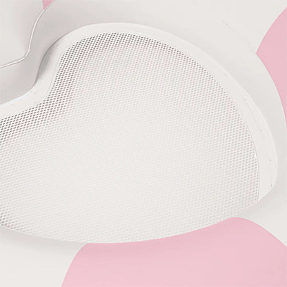 Luxe Pool Ring - Heart Pink Stripe