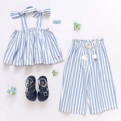 Girls Theodore Pant - Blue Stripe