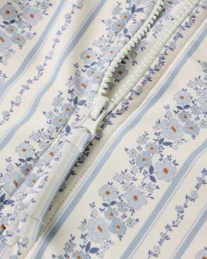 Delphine Rashguard One-Piece - Blue Floral