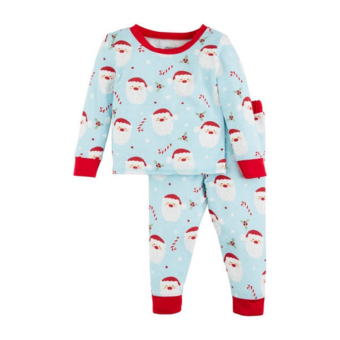 Blue Santa Glow Pajamas