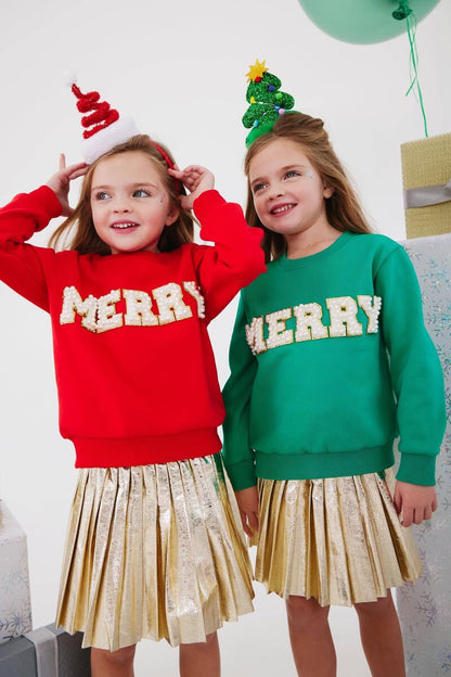 Merry Pearl Red Sweatshirt - Kids