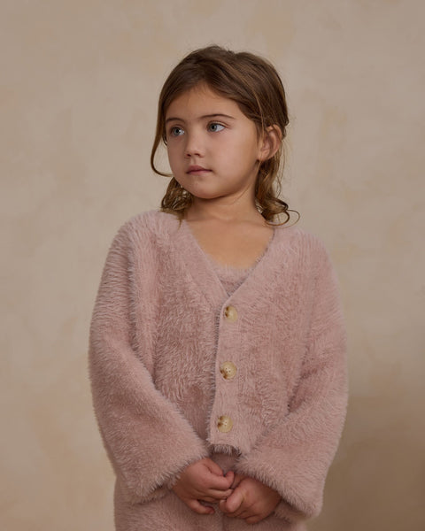 Fuzzy Cardigan - Blush (Kids)