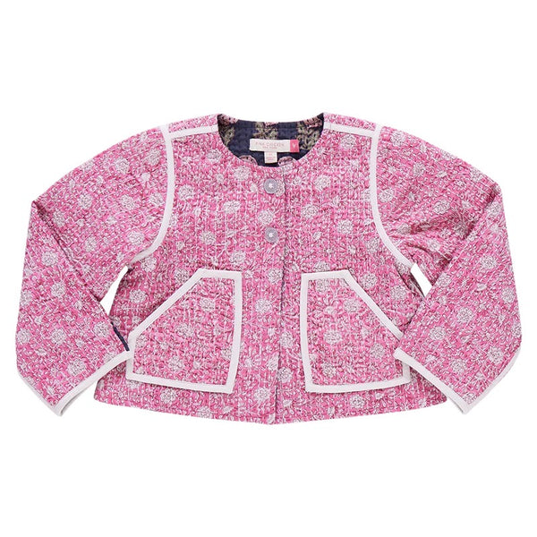 Quilted Jacket - Pink Garden Floral