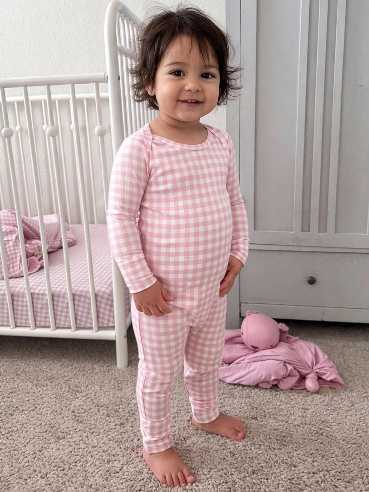 Gunamuna Convertible PJ - Pink Gingham