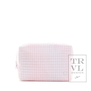 Quilted Everyday Pouch - Pink Stripe