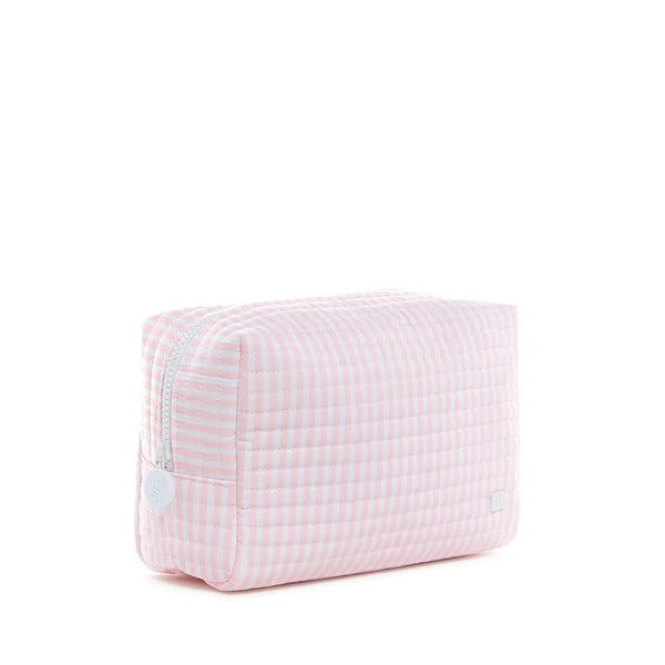 Quilted Everyday Pouch - Pink Stripe