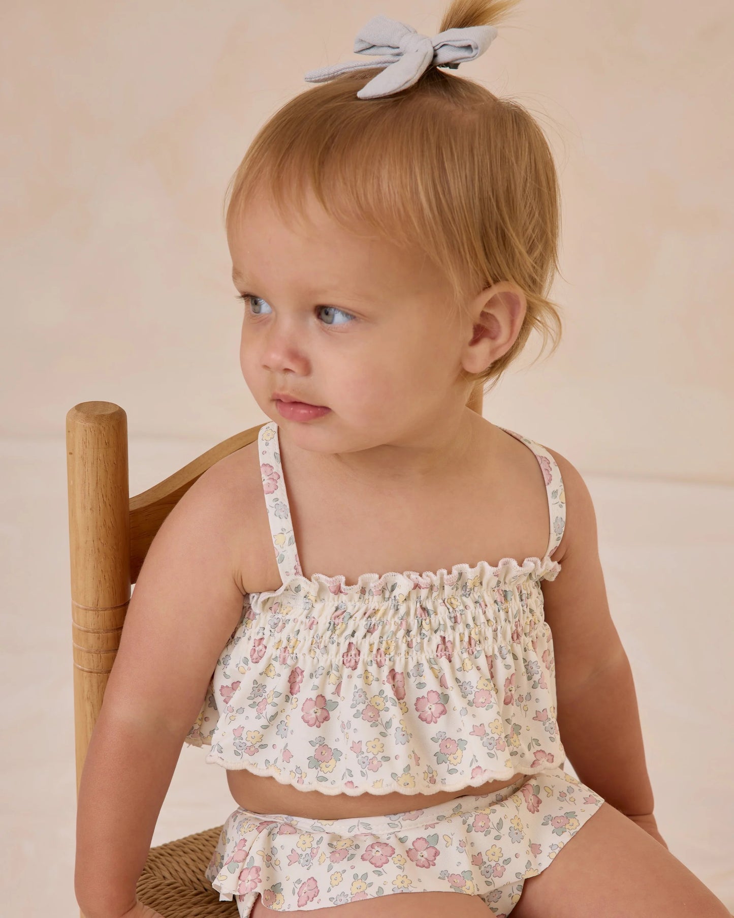 Smocked Ruffle Bikini - Bloom