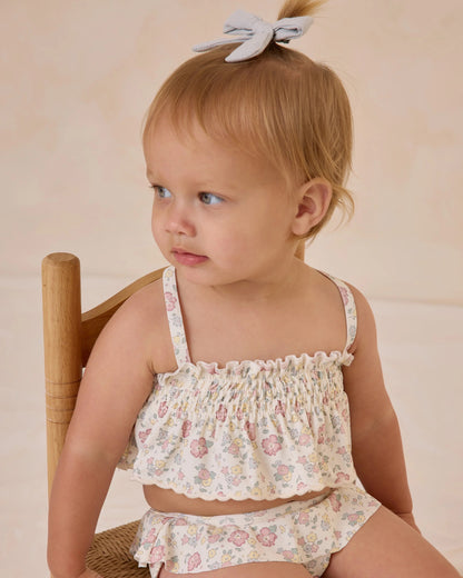 Smocked Ruffle Bikini - Bloom