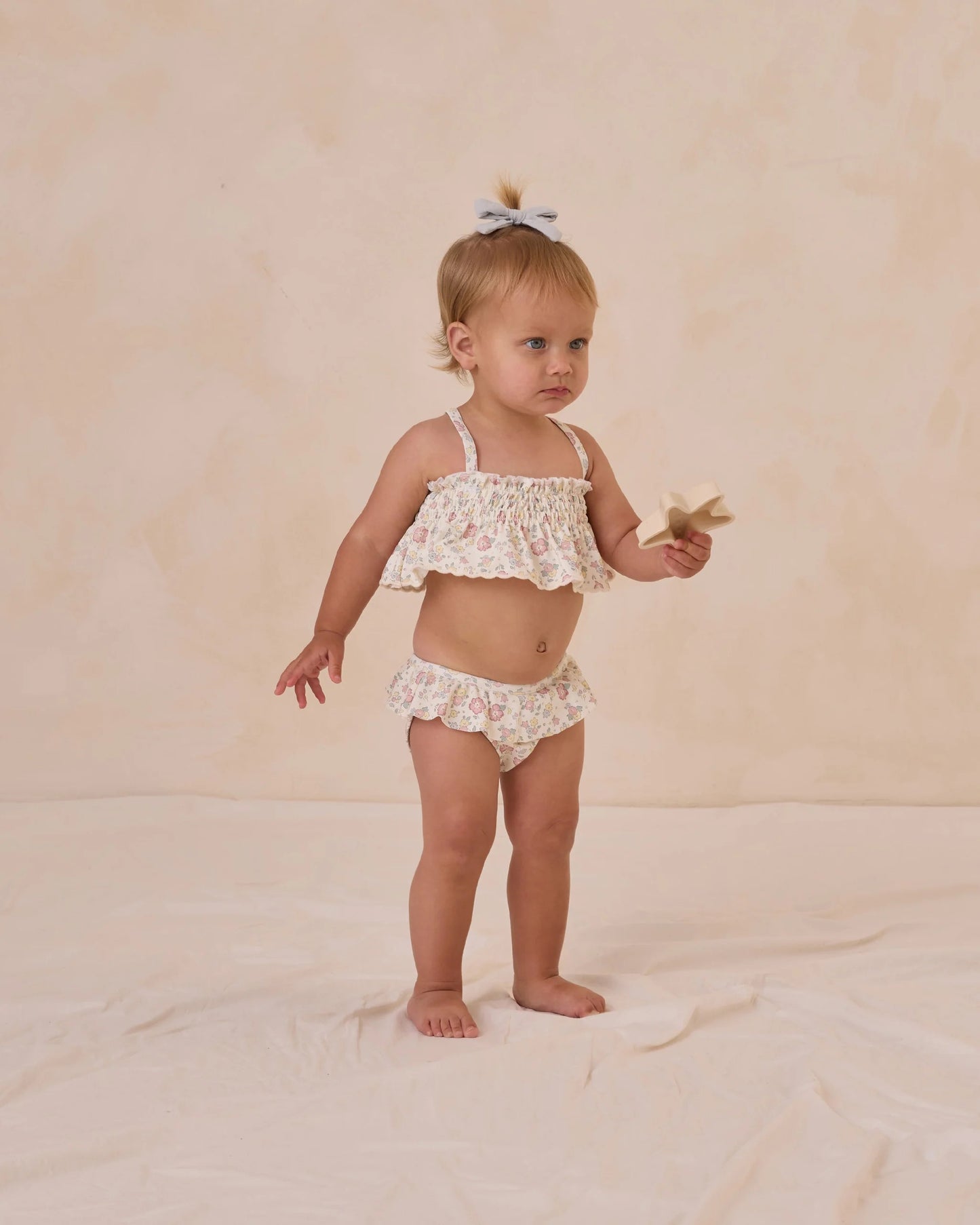 Smocked Ruffle Bikini - Bloom