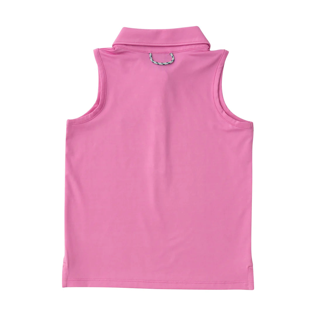 Sleeveless Polo Shirt - Fuchsia Pink