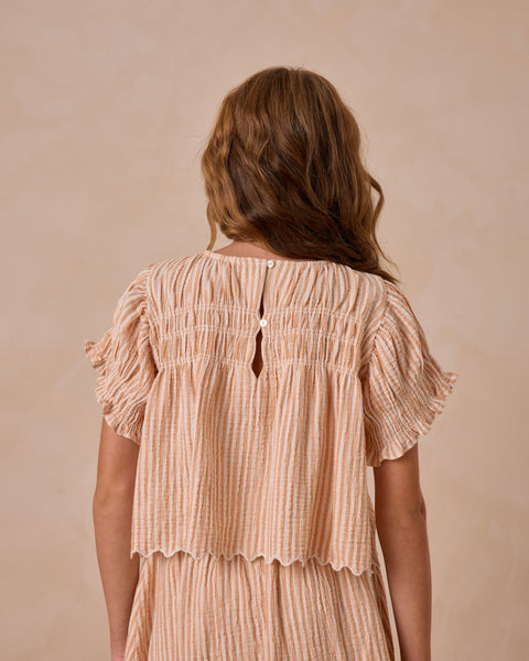 Colette Top || Grapefruit Stripe