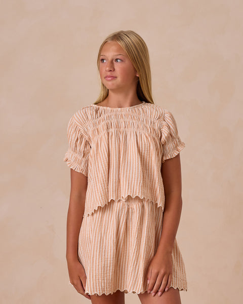 Colette Top || Grapefruit Stripe