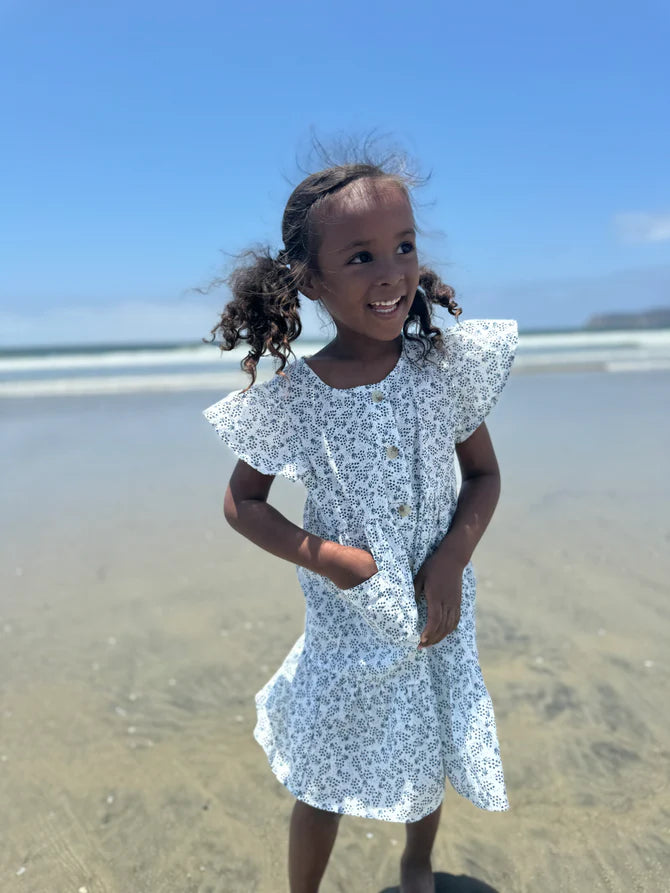 Avery Dress - Navy Sprig