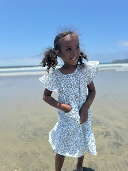 Avery Dress - Navy Sprig