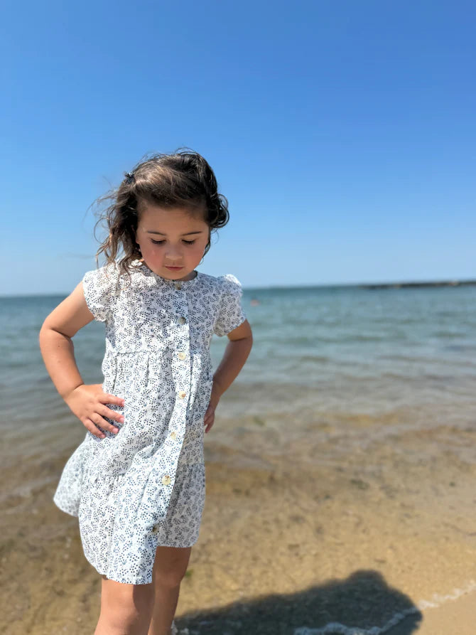 Avery Dress - Navy Sprig