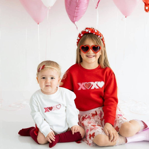 XOXO Sequin Patch Valentine's Day Sweatshirt