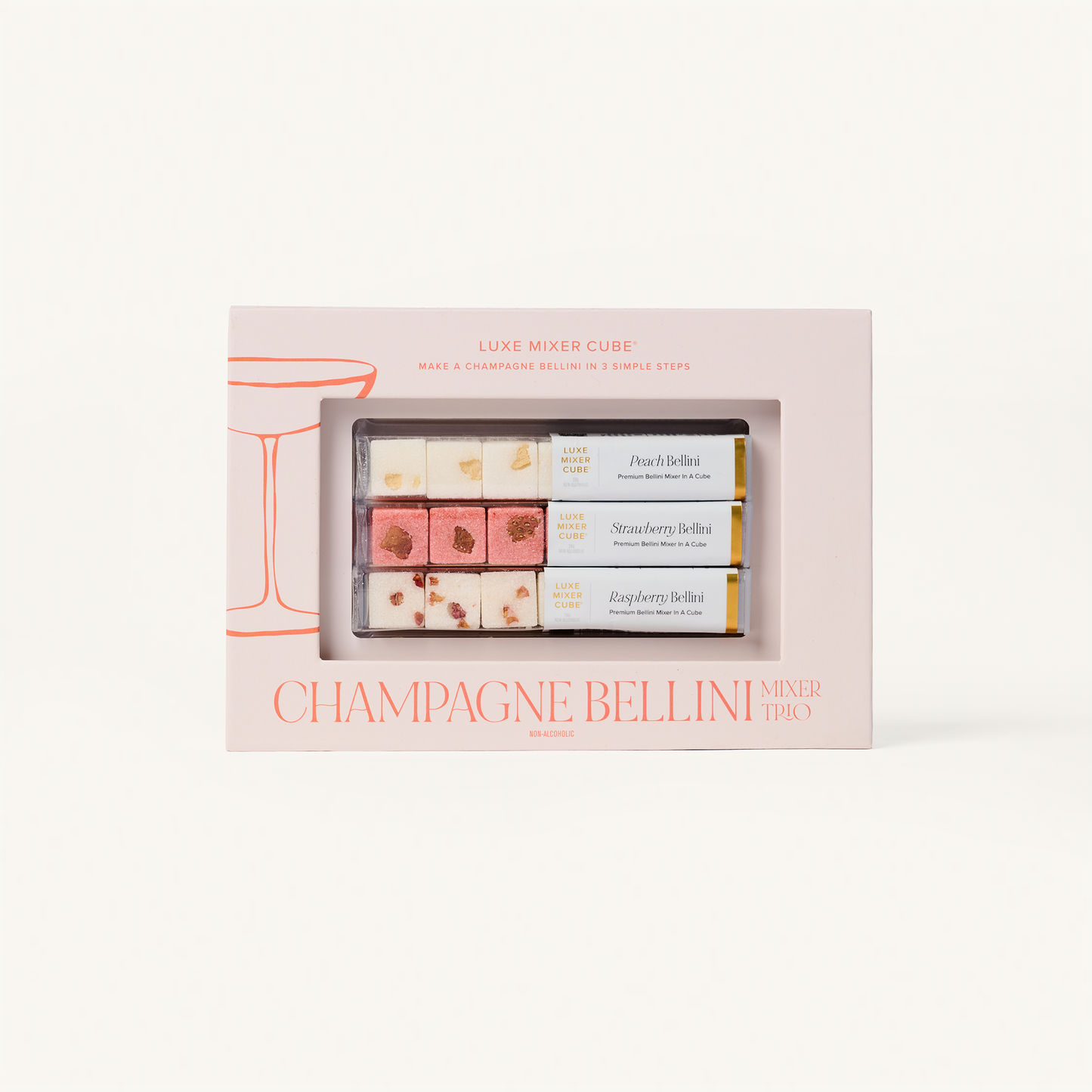LUXE Mixer Cube - Champagne Bellini Mixer Kit