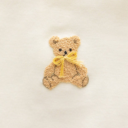Bear Hugs Zip Footie - Ivory