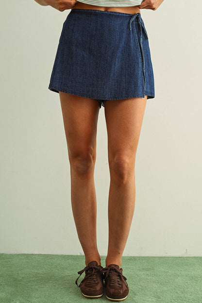 Chambray Denim Skort