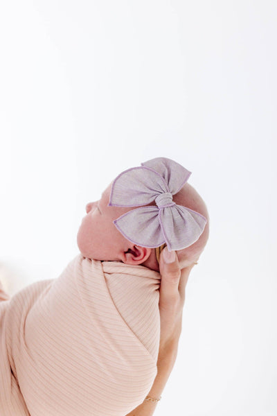 Heirloom Bow Headband - Lavender