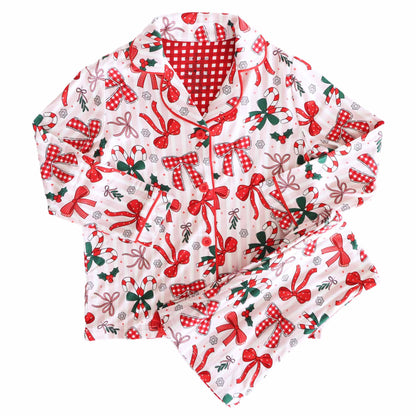 Girl's Two Piece Flare Lounge Set | Bow What Fun