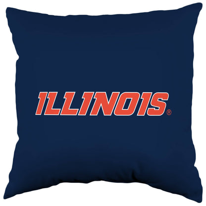 Illinois Fighting Illini 2 Sided Decorative Pillow, 16" x 16"