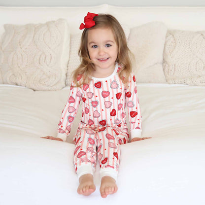 Sweet Like Candy Two Piece Pajama Set - Pink