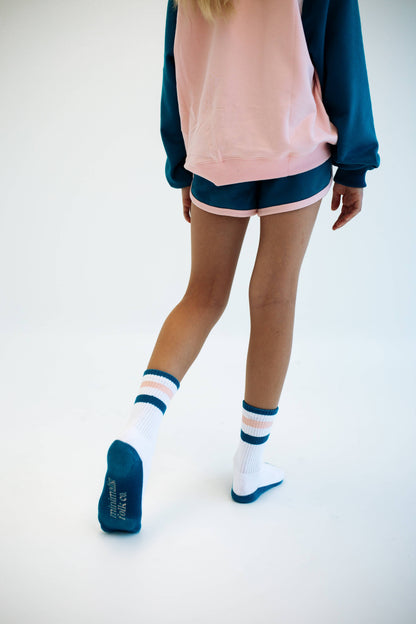 Pink & Teal Tube Socks