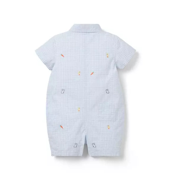 The Gingham Garden Baby Romper