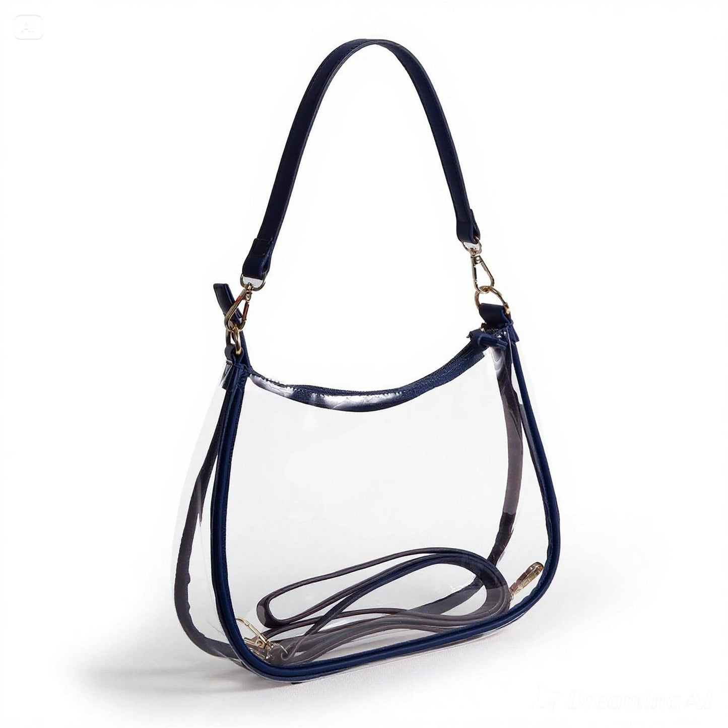 Clear Purse with Beaded Charm – Illinois Fighting Illini