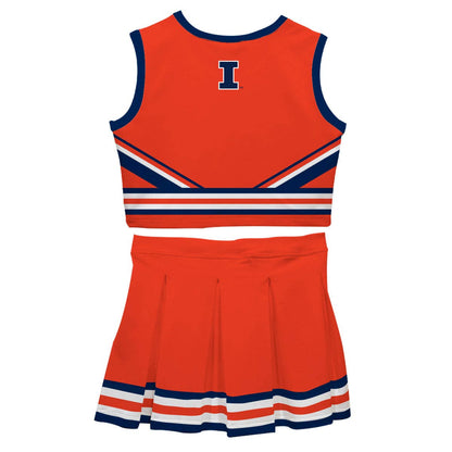 Illinois Fighting Illini Vive La Fete Game Day Orange Sleeveless Cheerleader Set