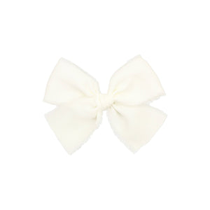 Dove White Chiffon Bow