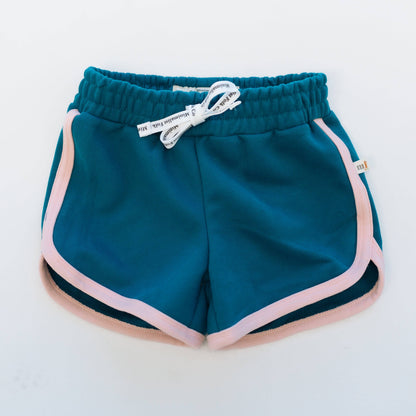 Track Short - Teal & Pink