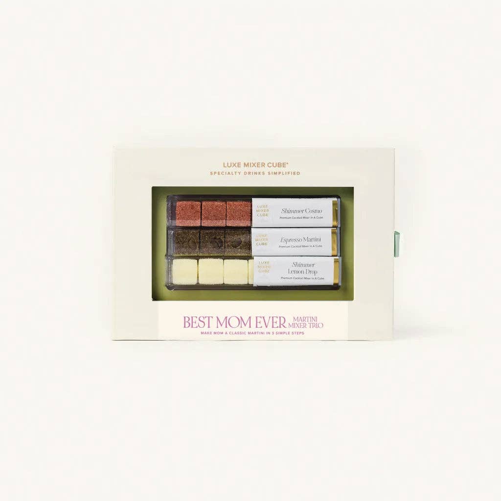 LUXE Mixer Cube - Best Mom Ever Martini Mixer Set - 3 Gourmet Flavors
