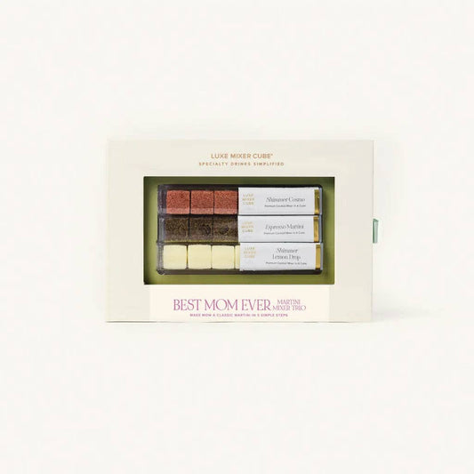 LUXE Mixer Cube - Best Mom Ever Martini Mixer Set - 3 Gourmet Flavors