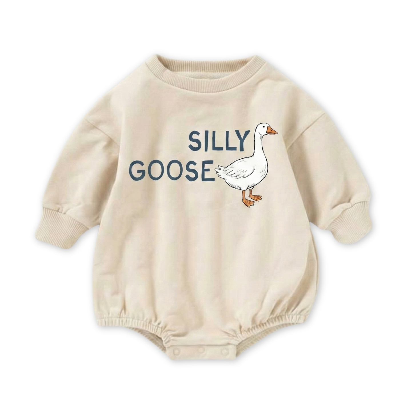 Organic Cotton French Terry Bubble Romper - Silly Goose