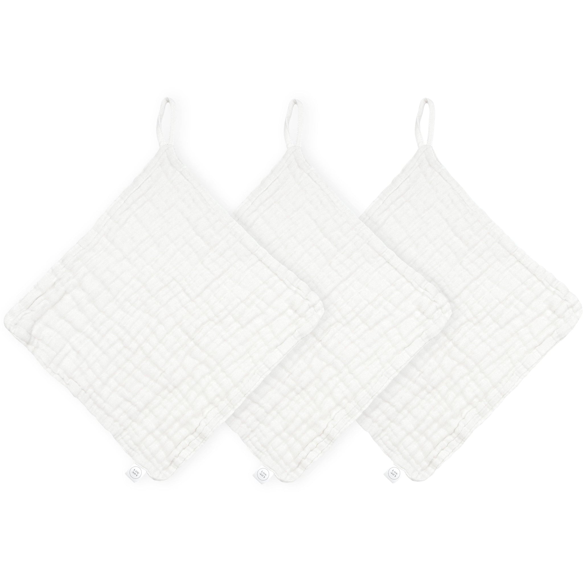 Lou Lou & Co. Washcloth 3 Pack - White