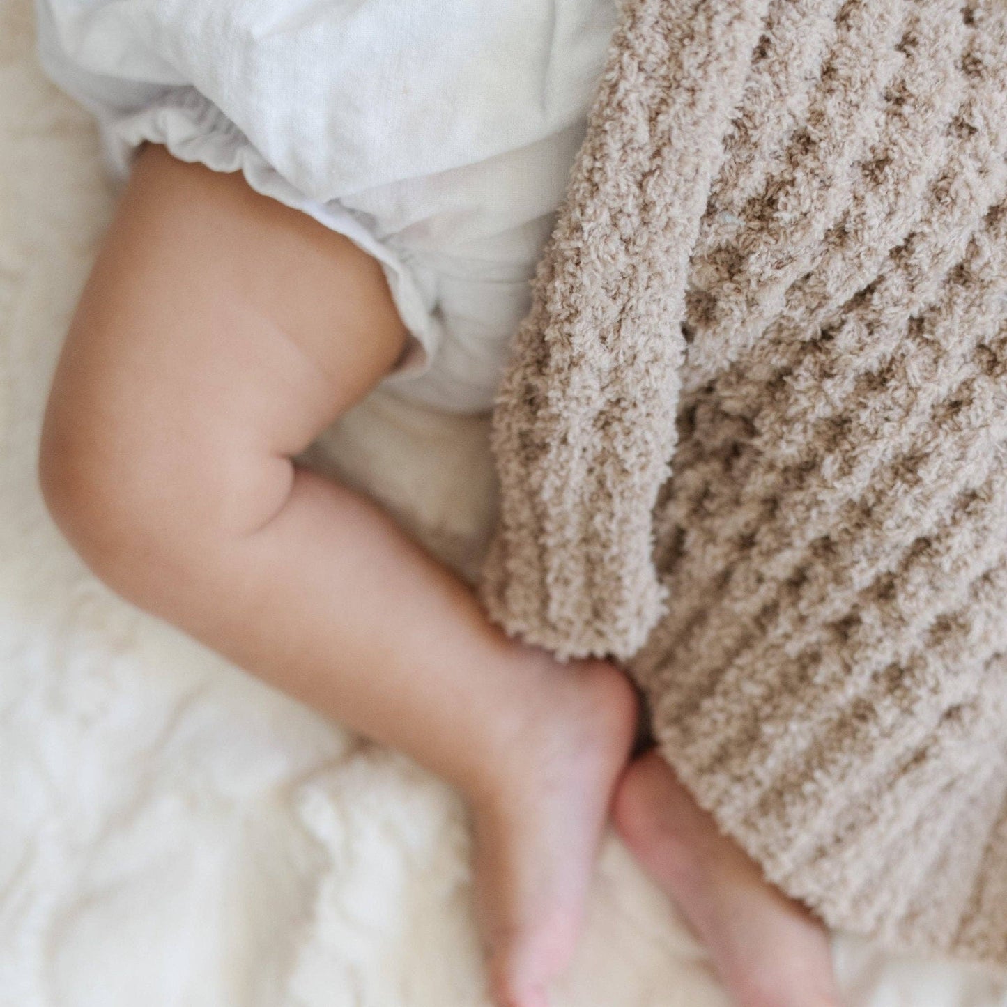 Waffle Mini Blanket: Wheat