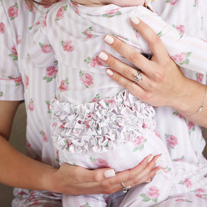 Rosy & Cozy Ruffle Zipper Footie