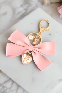 Pink Bow with Charm Purse Charm