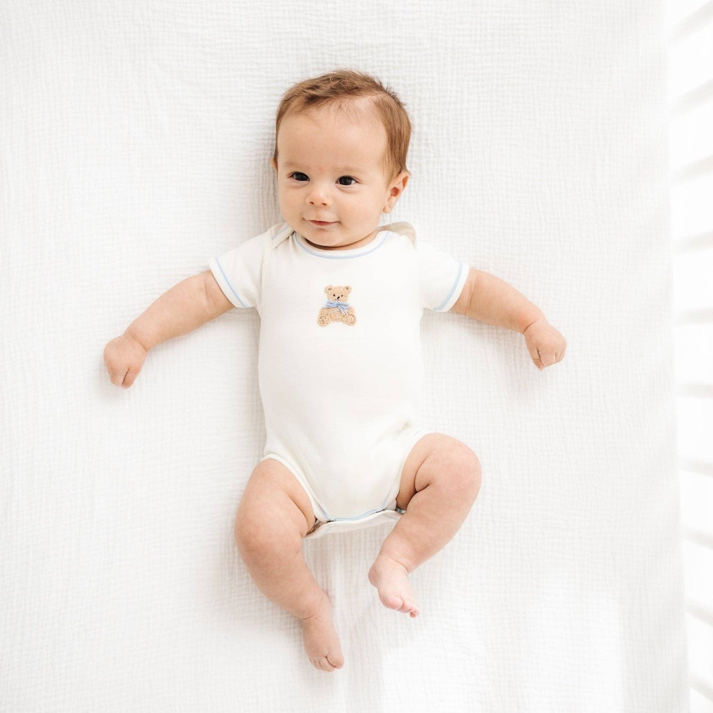Bear Hugs Lap Bodysuit - Sky Blue